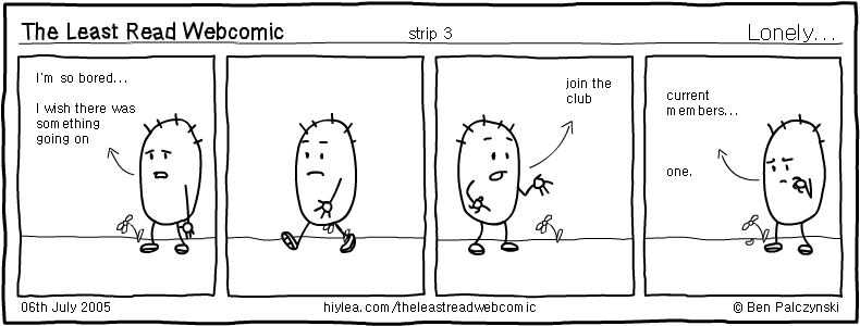 Welcome to TLRW - The Least Read Webcomic - by Ben Palczynski