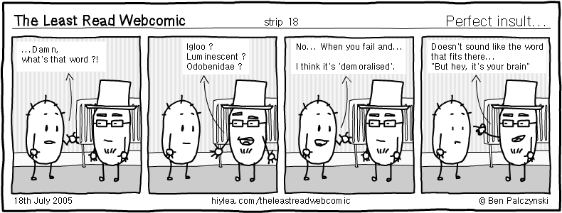 Welcome to TLRW - The Least Read Webcomic - by Ben Palczynski