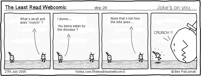 Welcome to TLRW - The Least Read Webcomic - by Ben Palczynski