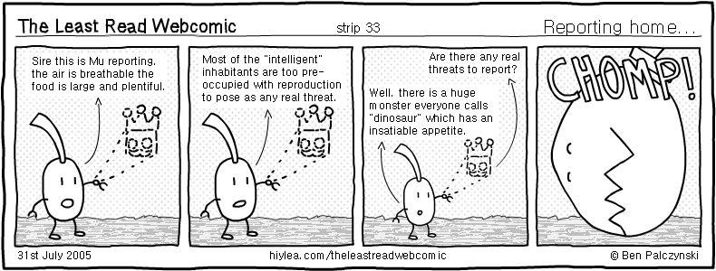Welcome to TLRW - The Least Read Webcomic - by Ben Palczynski
