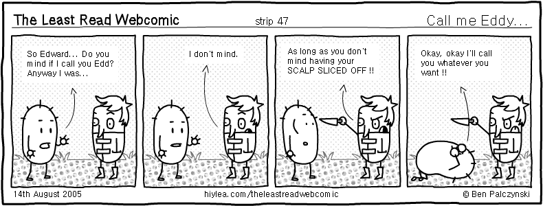 Welcome to TLRW - The Least Read Webcomic - by Ben Palczynski