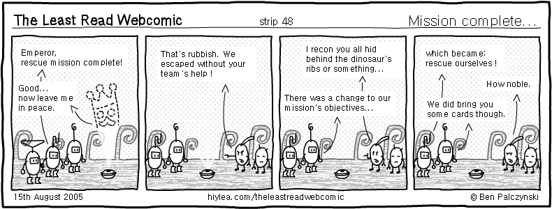 Welcome to TLRW - The Least Read Webcomic - by Ben Palczynski