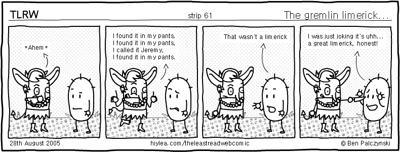 Welcome to TLRW - The Least Read Webcomic - by Ben Palczynski