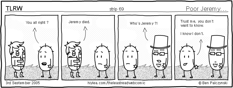 Welcome to TLRW - The Least Read Webcomic - by Ben Palczynski