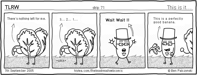 Welcome to TLRW - The Least Read Webcomic - by Ben Palczynski