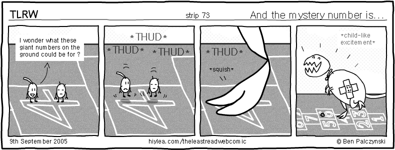 Welcome to TLRW - The Least Read Webcomic - by Ben Palczynski